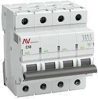 Выключатель автоматический EKF Averes AV-6 4п 10А C 6кА картинка